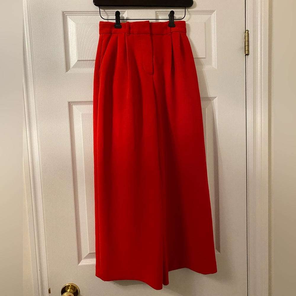Wilfred Red Wide Leg Trousers